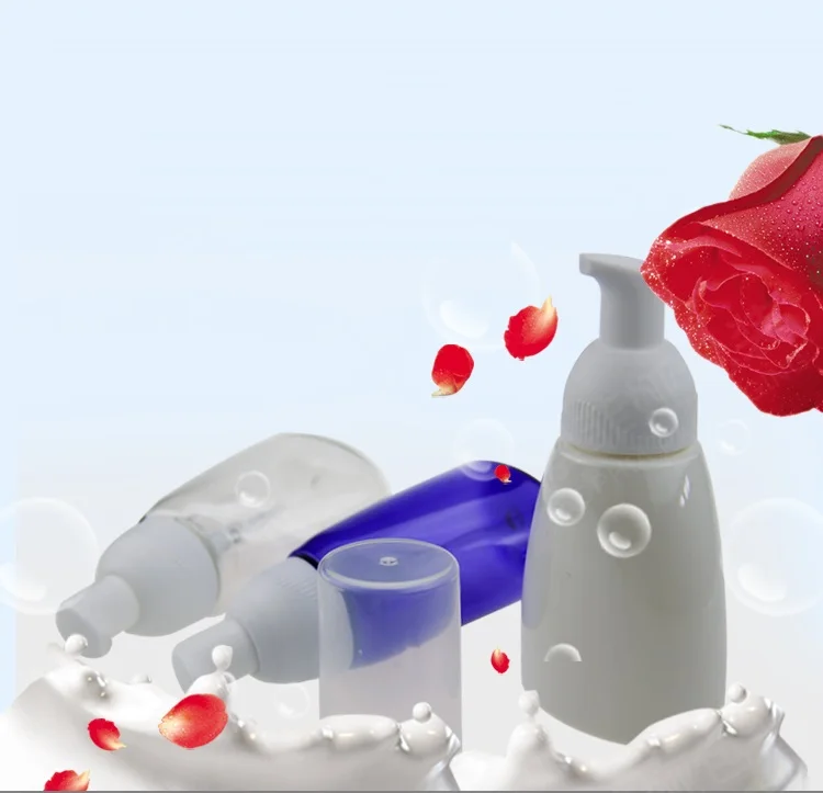 Плоская прозрачная/синяя/белая бутылка для вспенивания 80 мл или мусса диспенсер