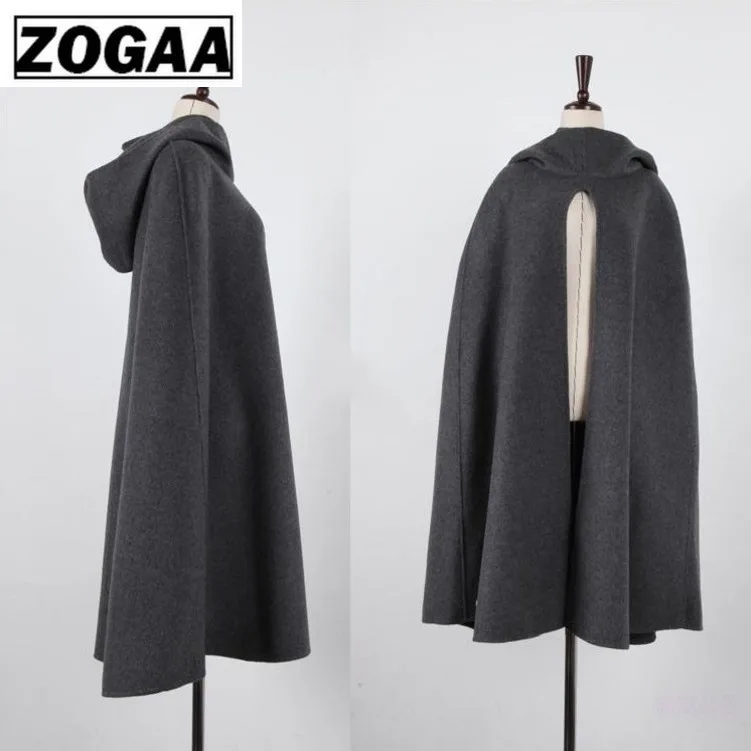 Пончо с капюшоном и накидками 2018 зимний длинный плащ пончо высоким воротом