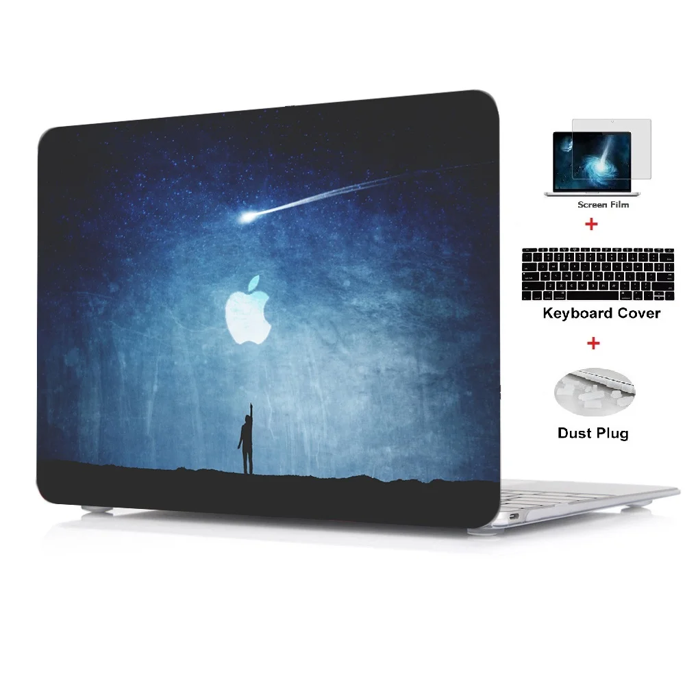 Новинка 2019 чехол для планшета жесткий с цветным принтом Apple Macbook Air 11 13 Pro Retina 15 Touch