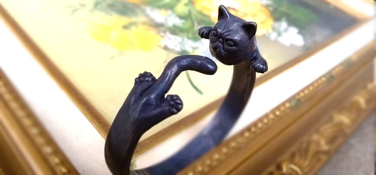 Хип хоп стиль бохо шик котенок кошачий браслет ретро животное девушка подарок