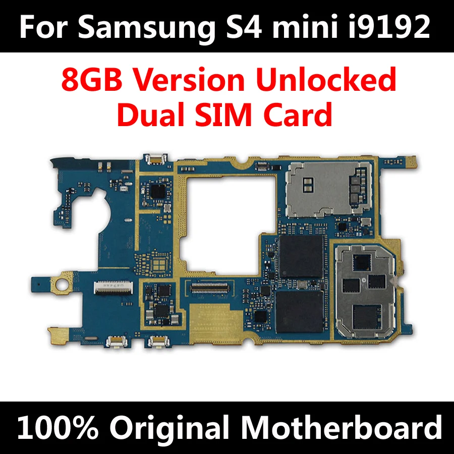 Для оригинальный samsung Galaxy S4 Mini i9192 Dual SIM телефон материнская плата