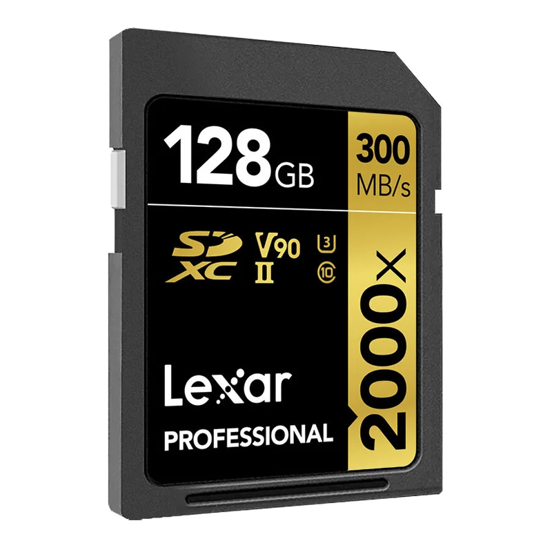 Lexar SD Card профессионального 2000x высокое Скорость 300 МБ/с. SDXC UHS-II U3 Class 10 флэш-карты памяти для 3D 4K видео в формате Full HD Камера
