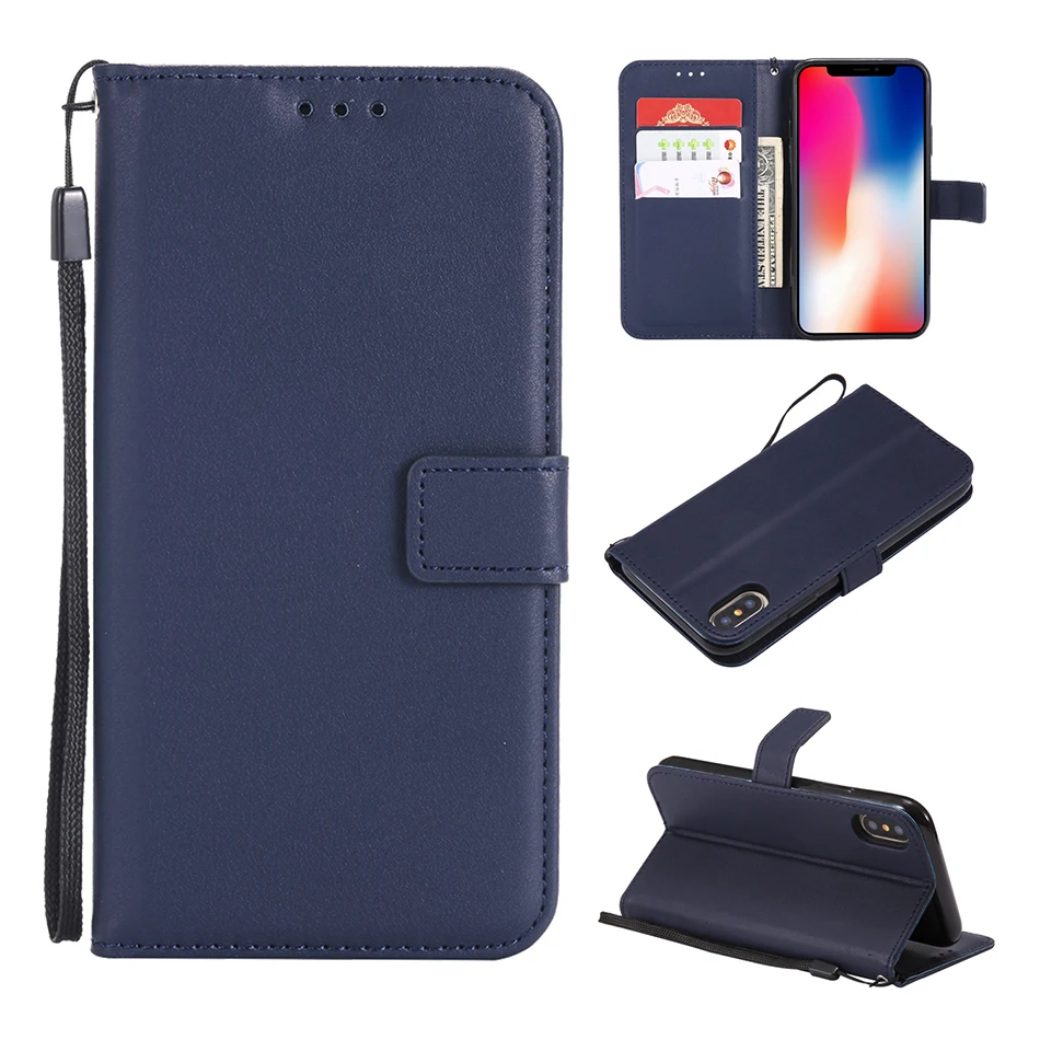 Однотонный кожаный чехол-книжка для samsung Galaxy S9 S8 S7 S6 Edge Plus S5 S4 Mini S3 Neo SIII, чехол для телефона B300