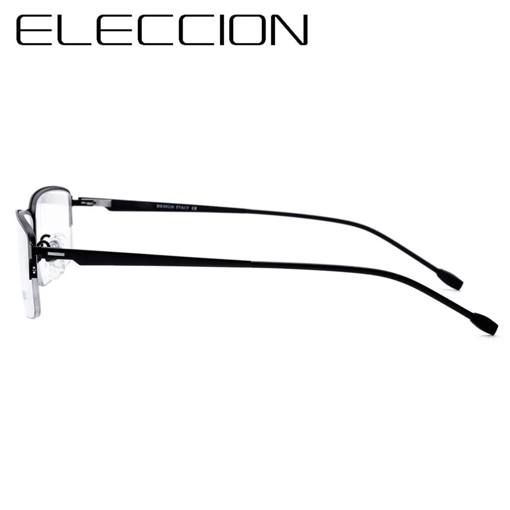 Очки мужские для близорукости полуободковая оправа из титанового сплава