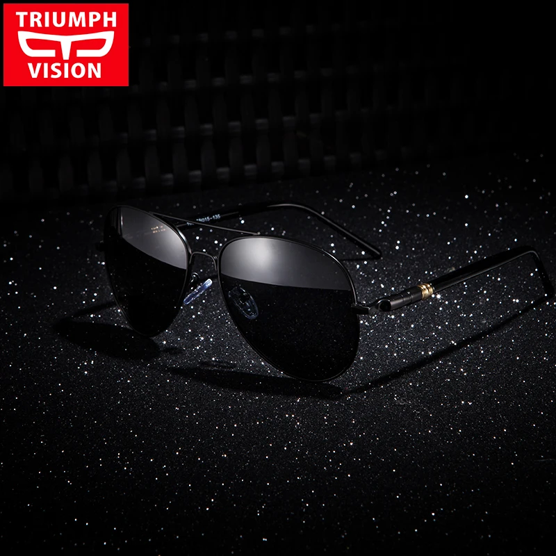 

Мужские поляризационные солнцезащитные очки TRIUMPH VISION, брендовые дизайнерские солнцезащитные очки с металлическим покрытием