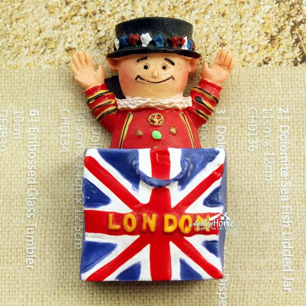 Королевская защита в мешке дорожный сувенир Union Jack London Забавный 3D магнит на