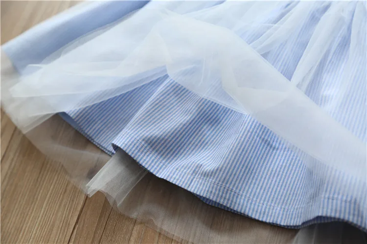 Y32174240 2018 Summer Dresses For Girl Dress Striped Embroidery Baby Clothes Girls Princess Kids Children | Детская одежда и обувь