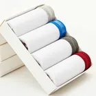 Трусы-боксеры мужские из бамбукового хлопка, дышащие шорты, повседневное пикантное нижнее белье, 4 шт., 4XL, 5XL, белые, для молодежи