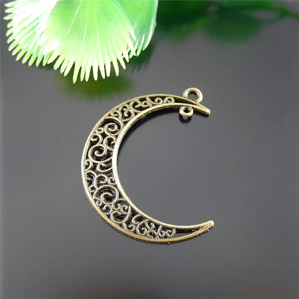 10/20/40 шт. Античная Бронза Полые Луны форма мужчины ожерелье кулон 41*32 мм винтажные