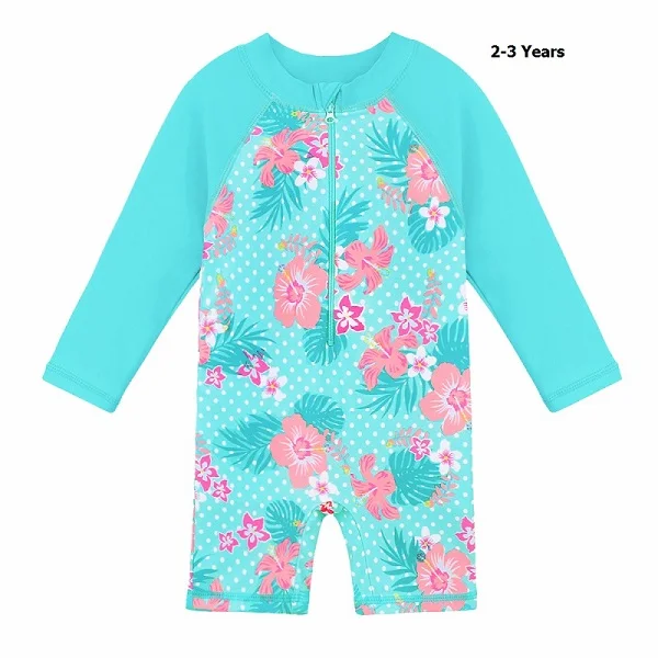 2-3 Years S271 cyan BAOHULU одежда для купания для маленьких девочек с героями мультфильмов; детский купальник; цельный купальный костюм для маленьких девочек; детские купальные костюмы - Цвет: 2-3 Years S271 cyan