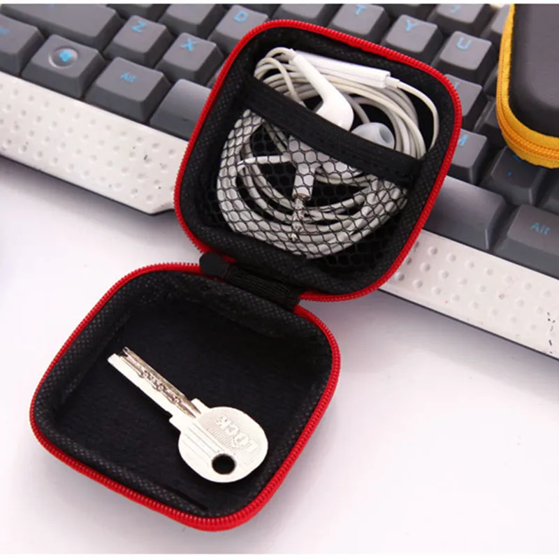 Портативные наушники с молнией usb-кабель сумка для хранения искусственная кожа