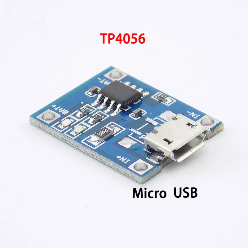 Зарядная плата TP4056 для модуля Arduino с Micro USB 5 В 1 А 18650 шт.|Регуляторы