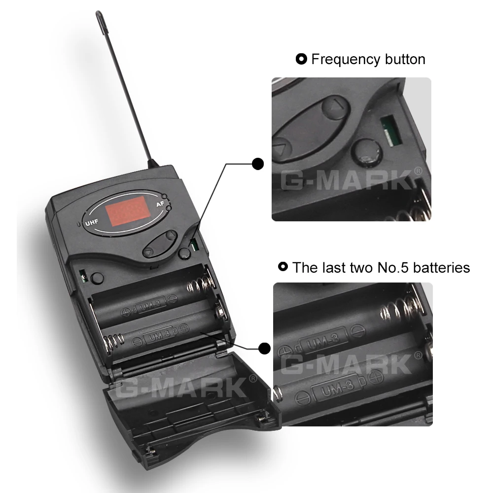 G MARK G101 Профессиональная беспроводная микрофонная гарнитура система передатчик