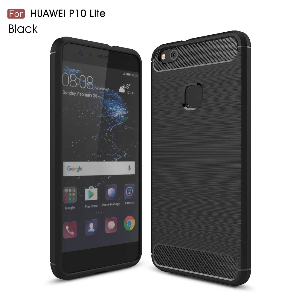

Huawei P10 Lite Case Etui Silicon Huawei P10 Case Cover Fundas P10Lite Soft Mobile Phone Carbon Fiber Brushed Coque Accessory