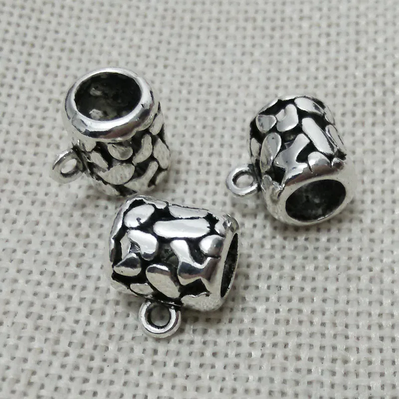 Компоненты разделители в тибетском стиле Серебряный кожаный шнур подвески