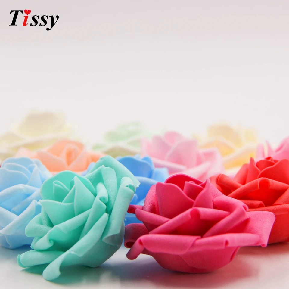 100 шт. искусственных роз пены для дома и Свадебные украшения цветочных головок
