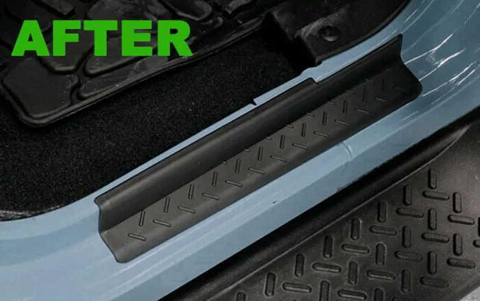 Черные защитные накладки на пороги из АБС-пластика для Jeep Wrangler Unlimited JK 2 Door 2007-2015 |