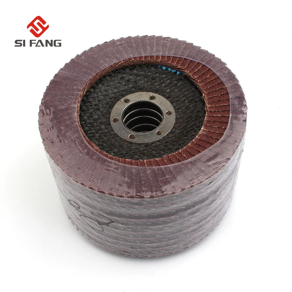 

10Pack 4-1/2"x 7/8" Aluminum Oxide Flap Disc Premium High Density Calcined Abrasive Flap Sanding Disc Polishing wheel 80 Grit