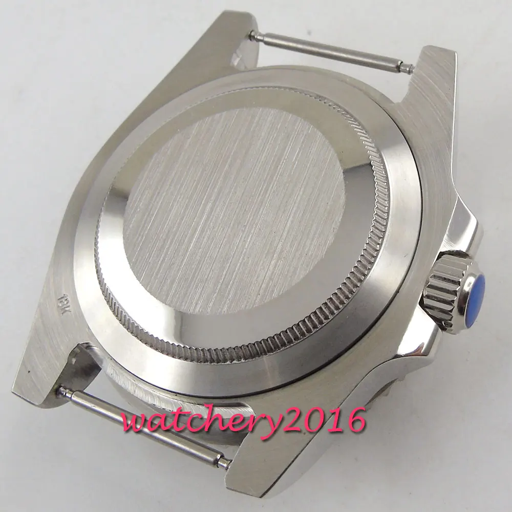 40 мм стальной чехол для часов стеклянный керамический Безель подходит 2836 MIYOTA 82