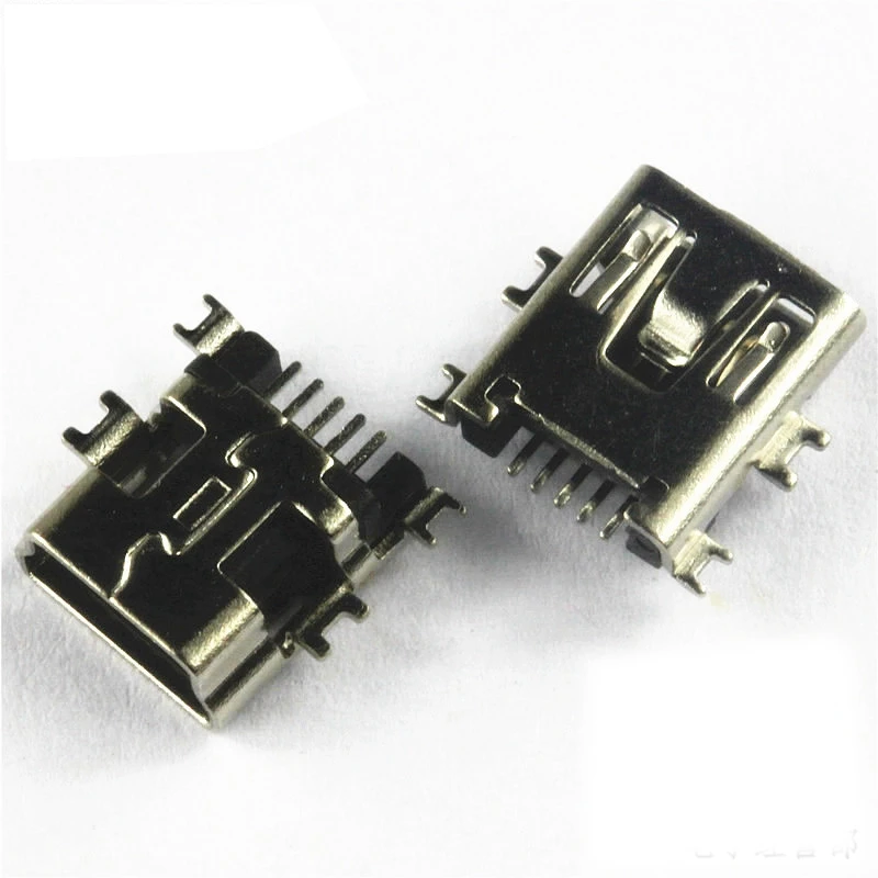 10 шт./лот мини Тип USB B SMD гнездо 5-Булавки 5 Булавки Jack Разъем Порты и разъёмы Новая