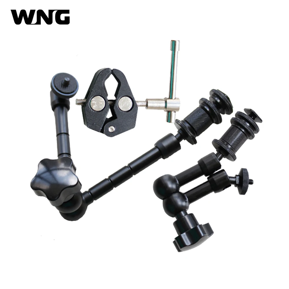 Filme de Metal Braço de Articulação do Braço para Dslr Câmera de Vídeo Monitor de Led Flash de Luz Braçadeira + 7 Super Magia Rig Lcd hd 3in1 Kit 11