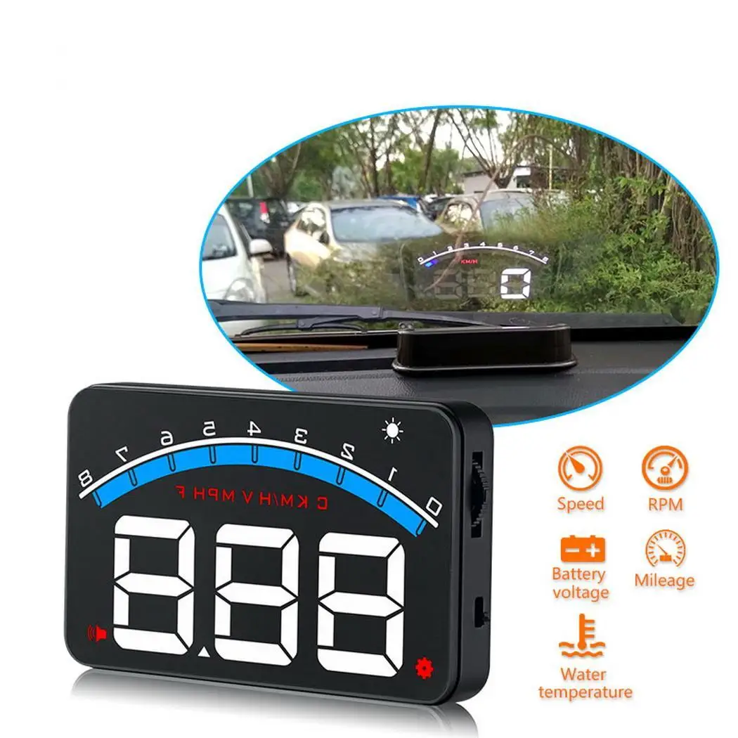 M9 5 дюймов OBD HUD Автомобильный дисплей на лобовом стекле бортовой компьютер hud