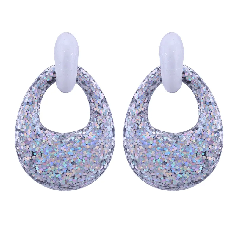 Женские серьги Sehouran большие капельки из полимера с кристаллами модные украшения