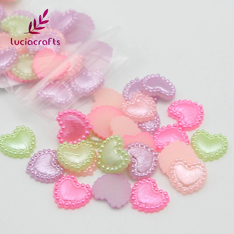 Lucia Craft 48 шт. жемчужные бусины в форме сердца для рукоделия аксессуары