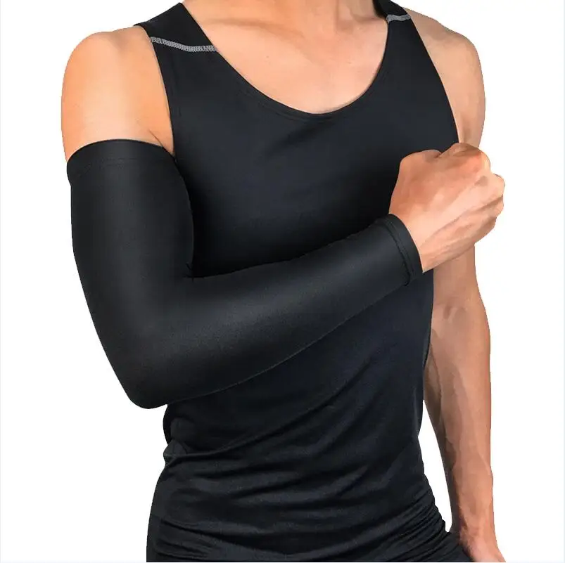 1 pcs black 1 шт. Зимние флисовые быстросохнущие гетры для рук для езды на велосипеде, защитные рукава для бега, баскетбольные налокотники, фитнес-нарукавники - Цвет: 1 pcs black