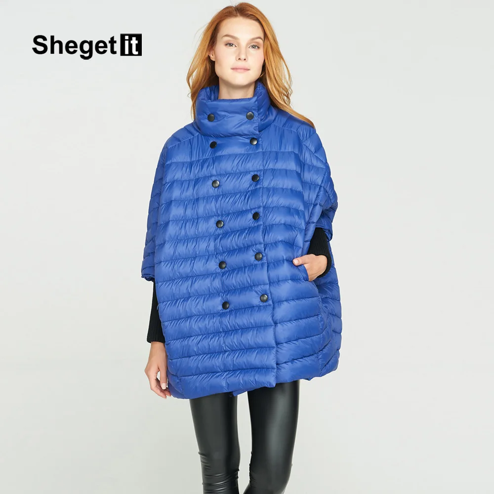 Shegetit Для женщин Пуховик парка Новинка 2017 года зима теплая Легкая куртка плащ