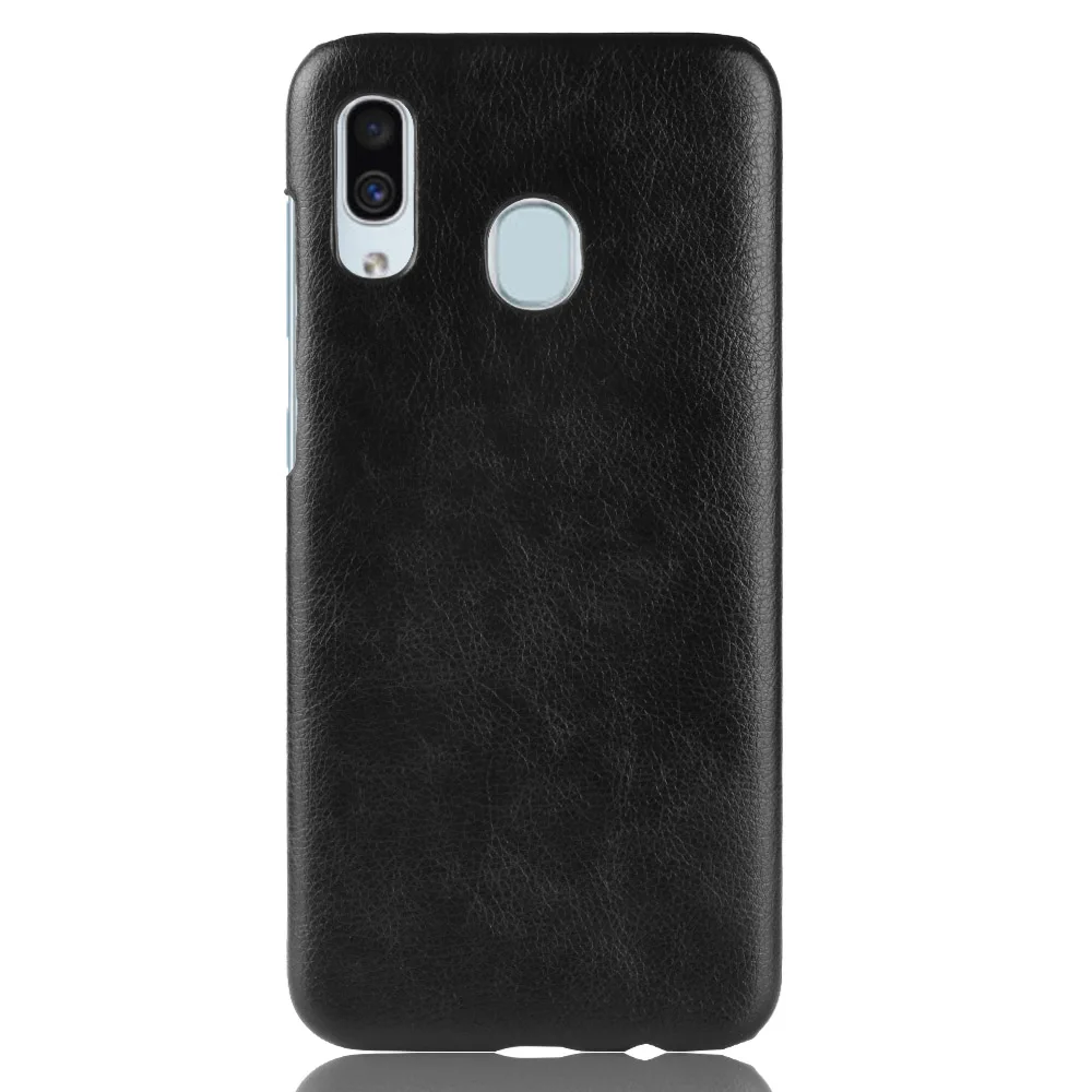Для Samsung Galaxy A40 A 40 чехол ретро искусственная кожа с рисунком Litchi жесткий для SM A405F
