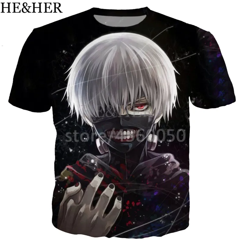

Tokyo Ghoul T-shirt New fashion Japan Anime Cosplay Costume Comfortable Breathable cartoon3D T Shirt For Men Women Tops Tees