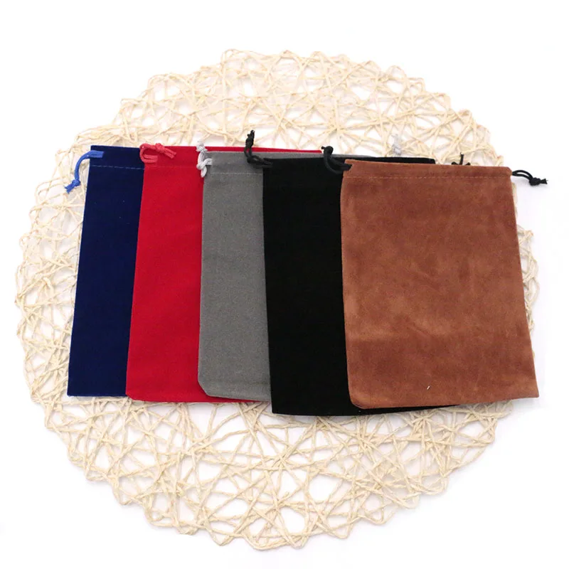 

Velvet Bags 13x18cm 20pcs/lot Christmas Gift boxes Jewelry Packing Drawstring Pouches Small Gift Toys Candy Bags Can Custom Logo