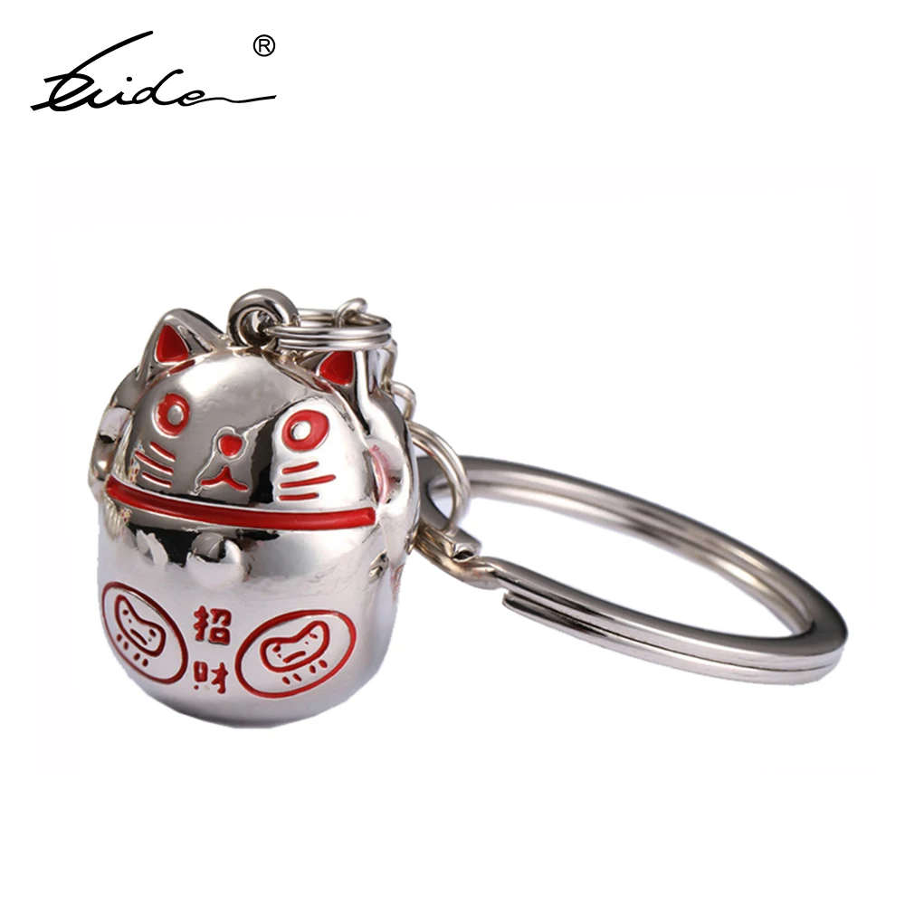10 шт./лот оптовая продажа для магазина брелок ключей в виде животных 3d Lucky Fortune кот