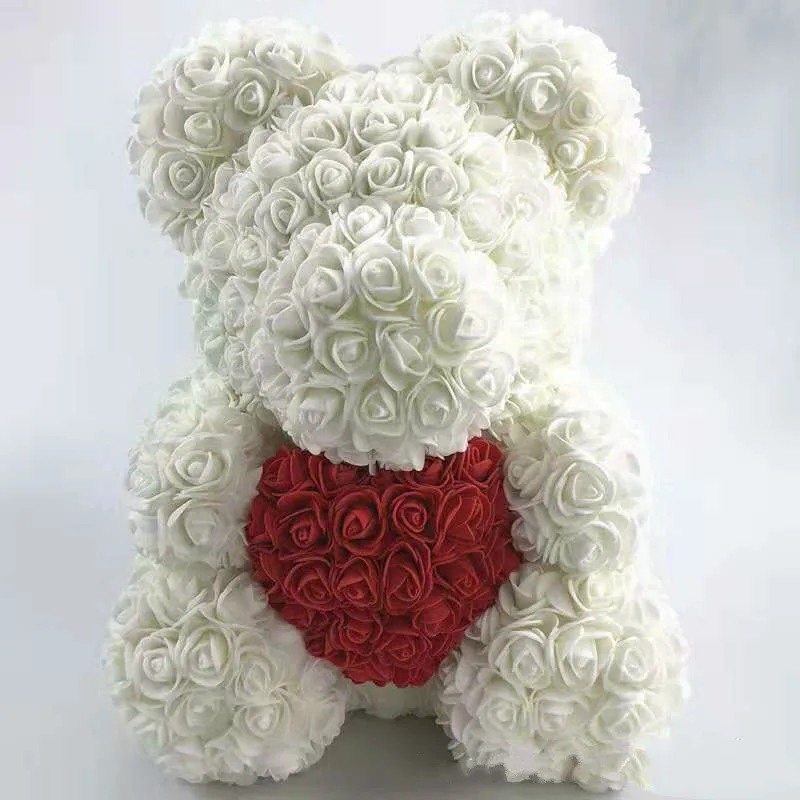2019 Valentines' Day Gift PE Rose Bear Handmade Artificial Flower Love Girlfriend Anniversary New Year Foam | Дом и сад