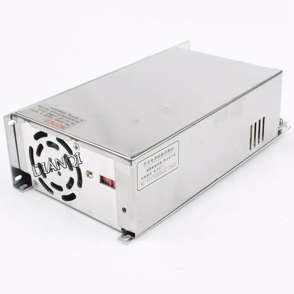 DIANQI 600W 12V 50A 220V вход одиночный выход импульсный источник питания AC к DC S-600-12 |