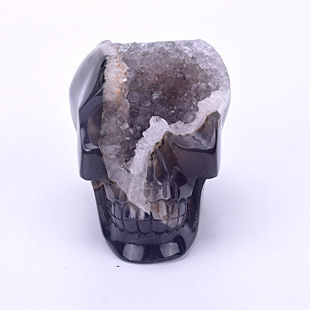 3 8 &quotхрустальный Целебный Камень Статуэтка Череп хрустальный череп резной