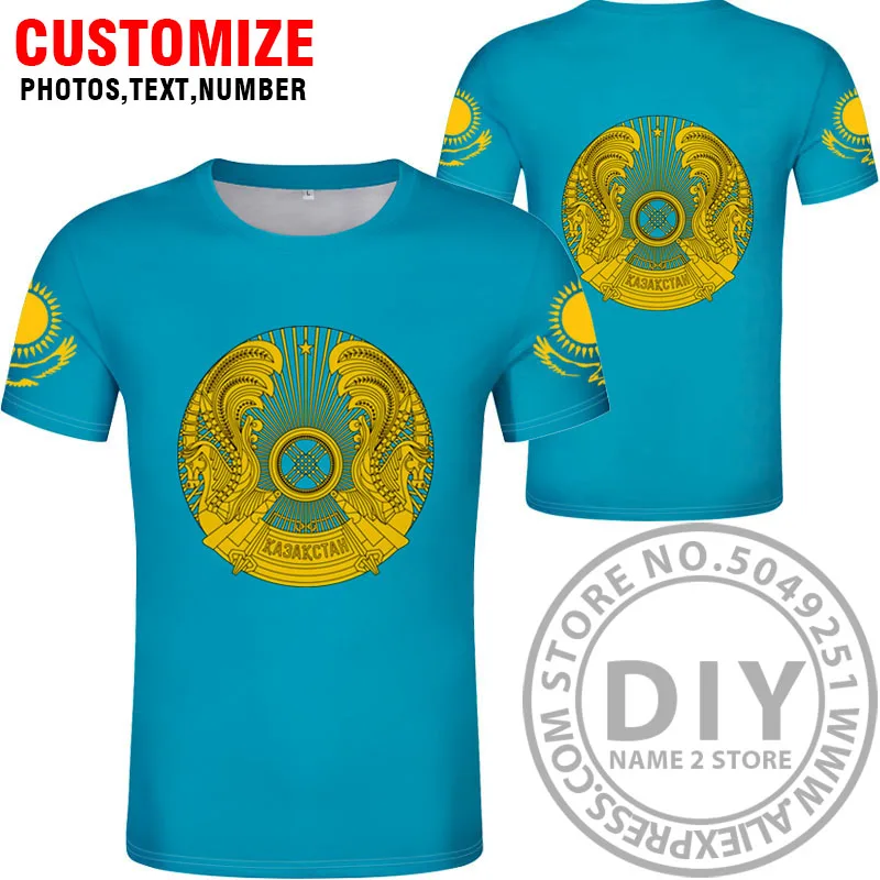 Style 7 KAZAKHSTAN футболка diy на заказ с именем и номером Каз футболка Национальный флаг kz русский kazakh страна колледж принт Логотип Одежда - Цвет: Style 7