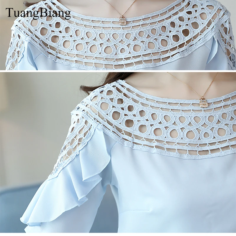 2019 женские шифоновые рубашки с открытыми плечами на весну и лето Дамское