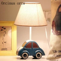 cute cartoon car led table lamp childrens room boy bedroom bedside lamp warm birthday gift table lamp free shipping