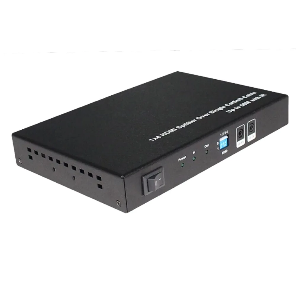 PUZHIJIE 1X4 HDMI удлинитель усилитель сплиттер через Ethernet кабель с ИК и EDID функции