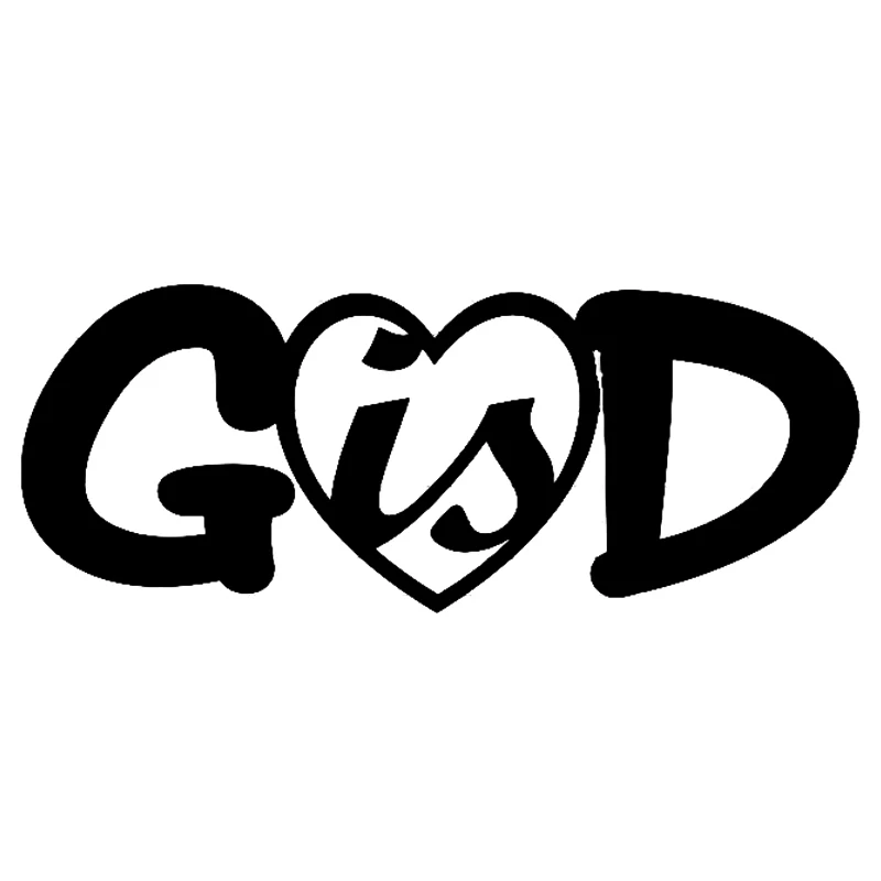 Виниловая наклейка на окно автомобиля с надписью God Is Love Heart | Автомобили и