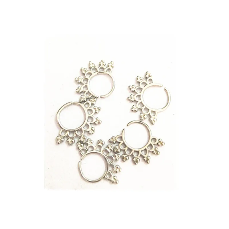 Настоящий носокол Ювелирное кольцо в нос нержавеющая сталь Золотая перегородка