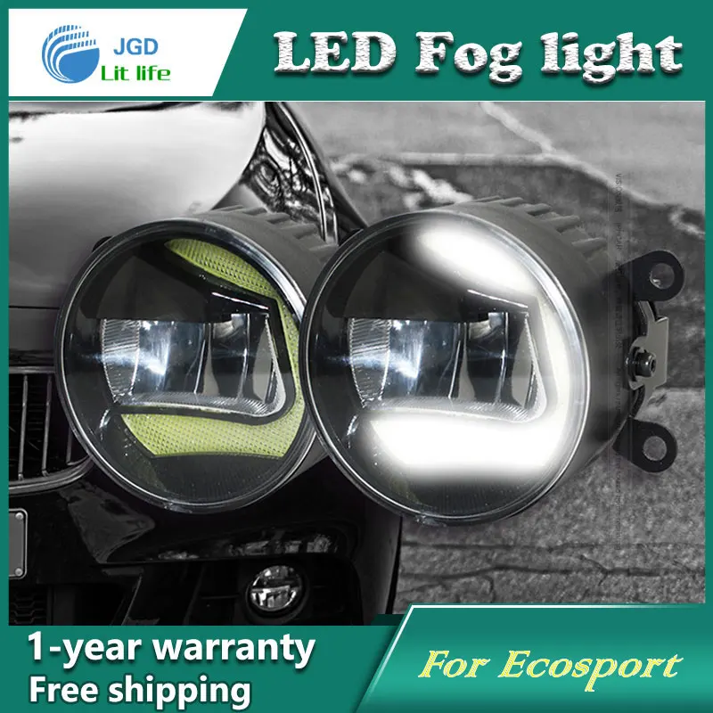 Супер Белые светодиодсветодиодный дневные ходовые огни чехол для Ford Ecosport Drl Light Bar