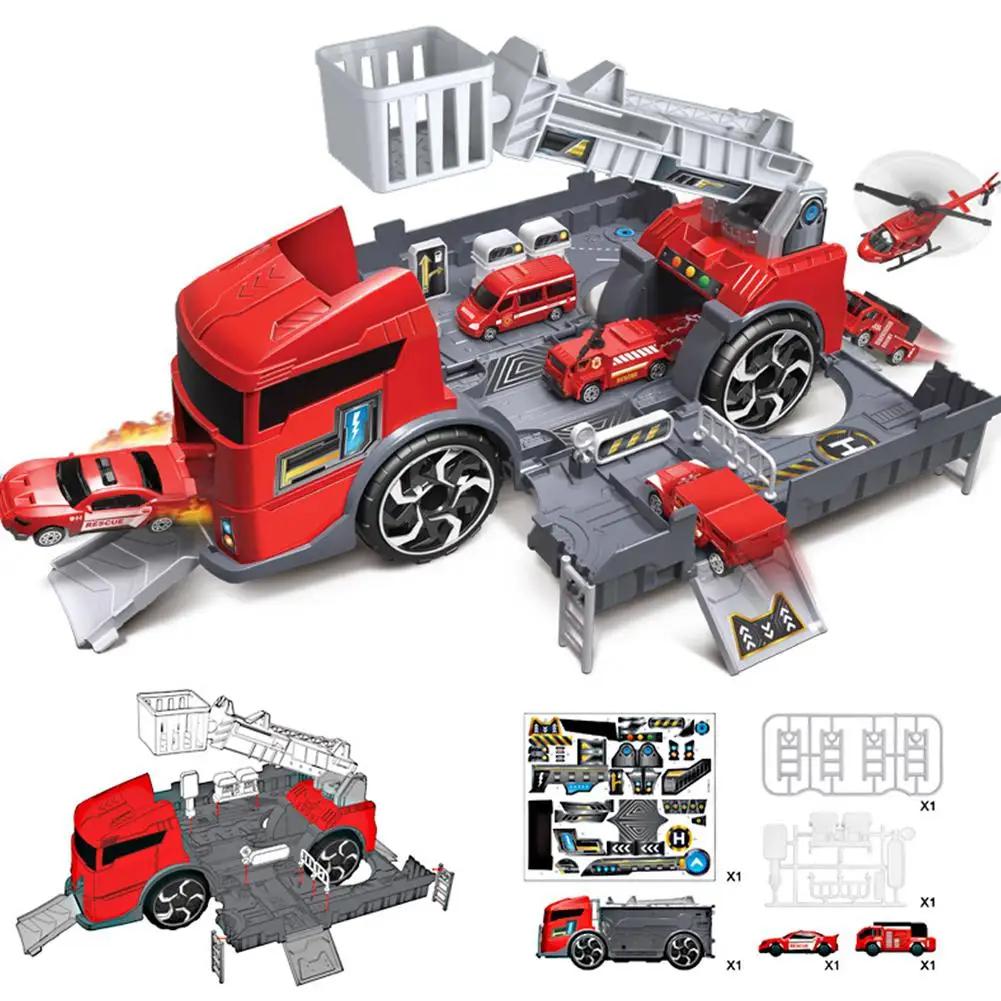 HobbyLane игрушкие Малыш Моделирование Пожарная машина Техника Парковка для автомобилей Место для откатного хранения Mock Park Развивающий автомобиль для детей