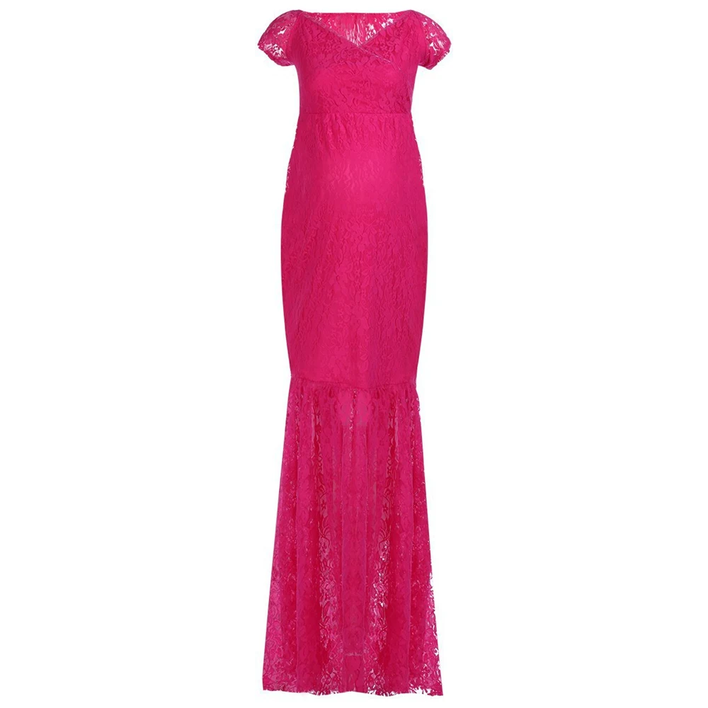 Rose red dress Русалка платья для беременных реквизит для фотосессии сексуальное кружевное платье макси для беременных для фотосессий женское платье для беременных Одежда - Цвет: Rose red dress