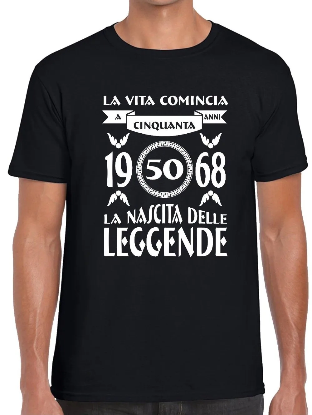 2019 New Summer Men Hot Sale Fashion T shirt 50 years Birth of Legends Gift Birthday 1968 Gold Shirt | Мужская одежда