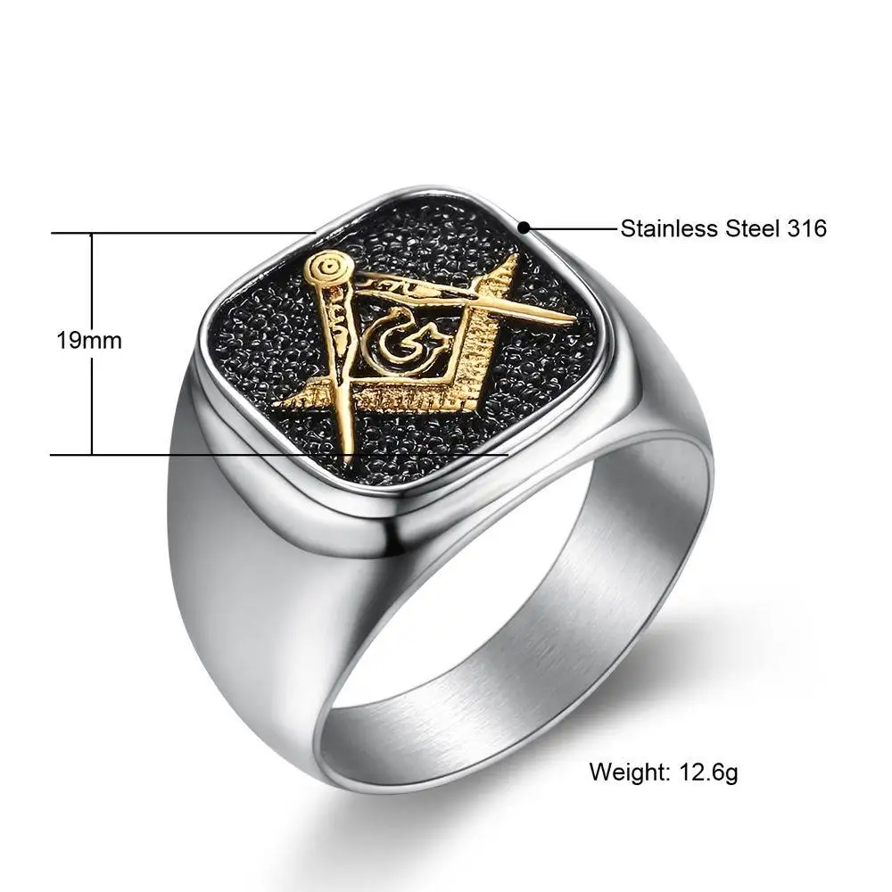 Support Dropship Size 7-15 Golden Punk Ring 316L Stainless Steel Popular Band Party Cool | Украшения и аксессуары