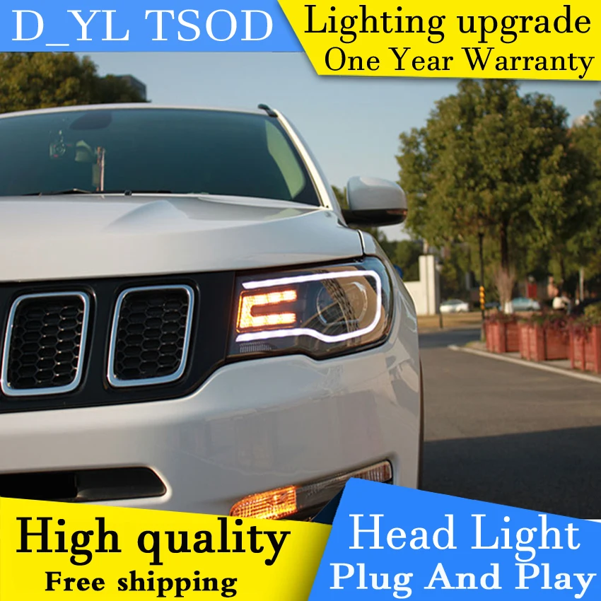 DY_L стайлинга автомобилей для Jeep compass фары 2017-2018 компас светодиодный фар линзы