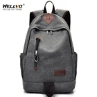 Холщовый рюкзак для мальчиков-подростков, школьная сумка для ноутбука, студенческий Повседневный дорожный ранец, большие сумки для книг, коричневый, черный, XA1916C